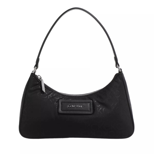 Calvin Klein Ck Must Nylon Shoulder Bag Sm Black Mono Hobo Bag