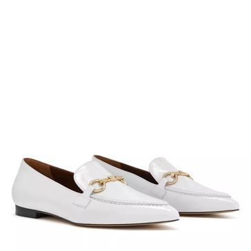 White leather loafers sales