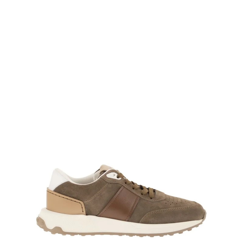 Tod's Lage-top sneaker Suede Upper Sneakers With Smooth Leather Inserts Brown