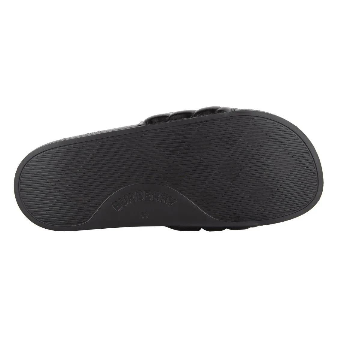 Thumbnail - Burberry Loafer - Monogram Motif Quilted Lambskin Slides - Gr. 42 (EU) - in Schwarz - für Damen