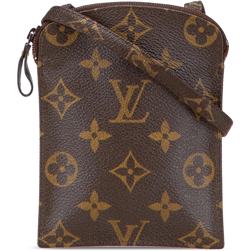 Louis Vuitton Schultertasche Monogram Pochette Secret Passport Holder braun