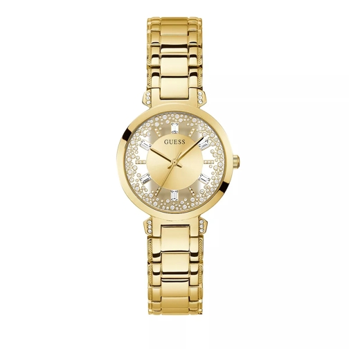 Guess Crystal Clear Ladies Gold Quarz-Uhr