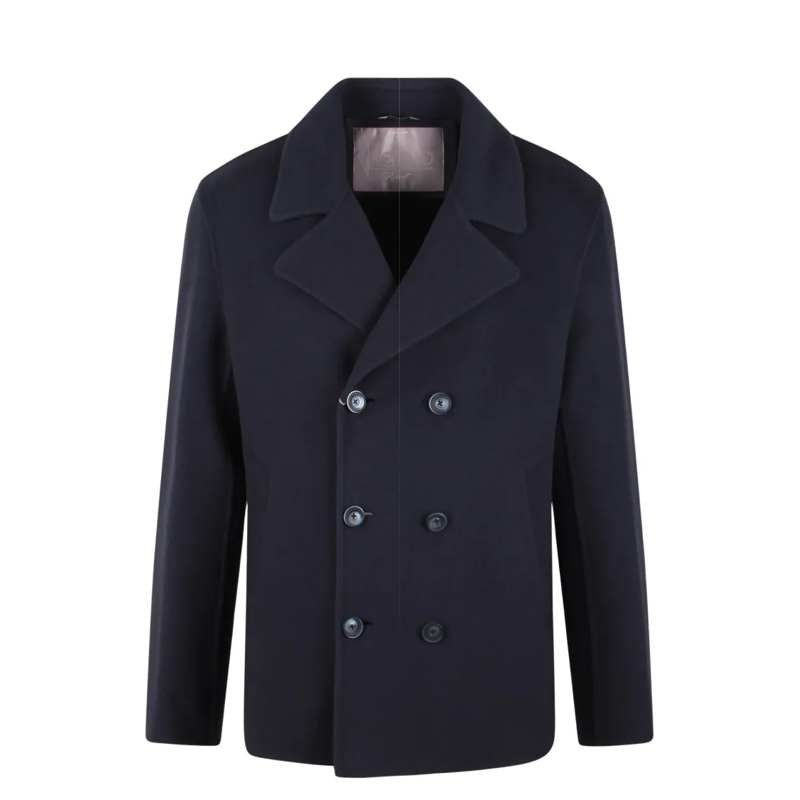 Herno Manteau de transition New Modern Double Resort Pea Coat Blue