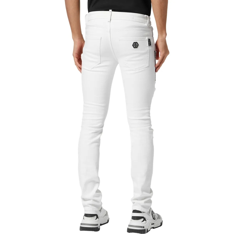 Philipp Plein Skinny-Leg-Jeans Jeans Slim Fit Rock Star weiss(Image 2)