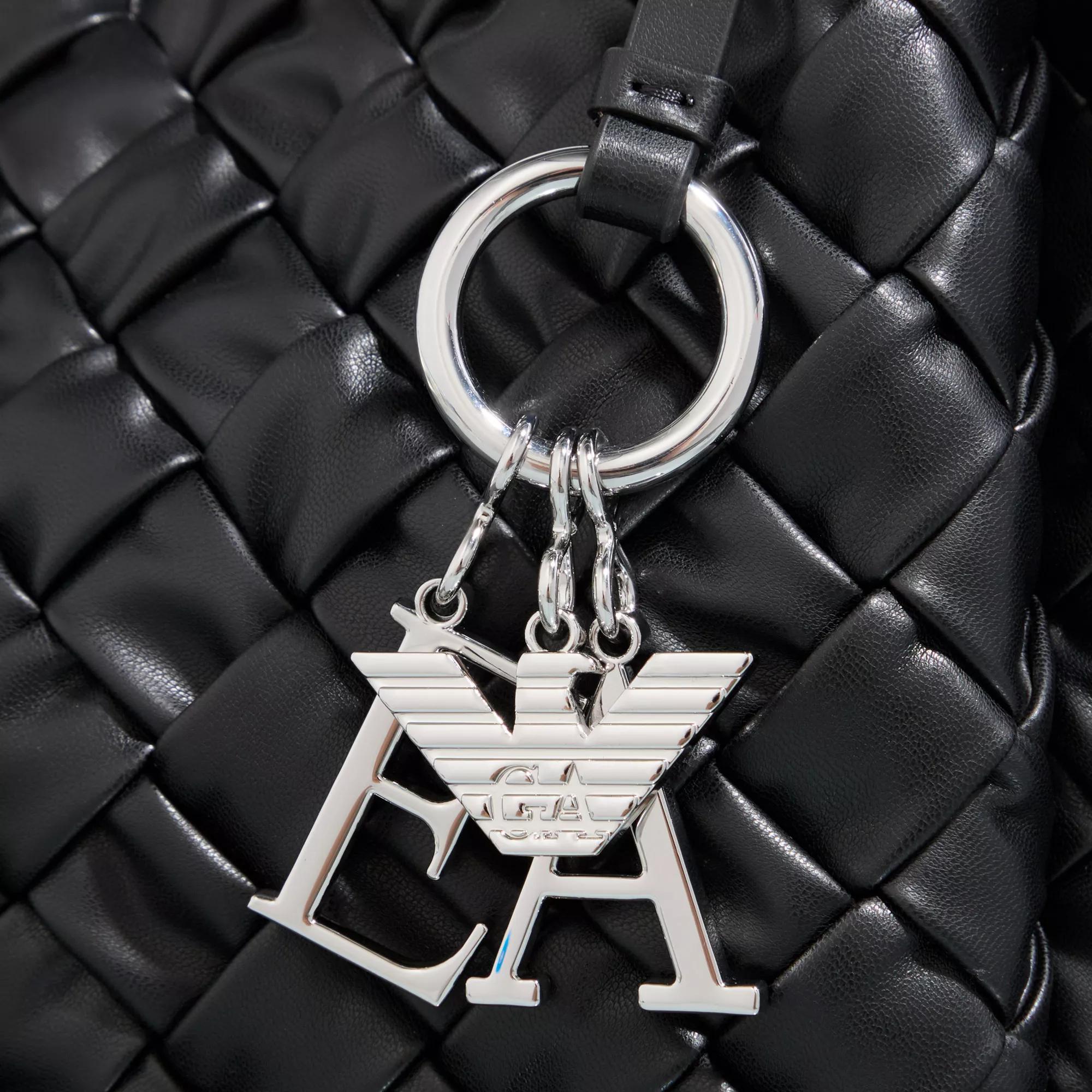 Emporio Armani Shoppers Shopping M Simil Nappa Intrecc in zwart