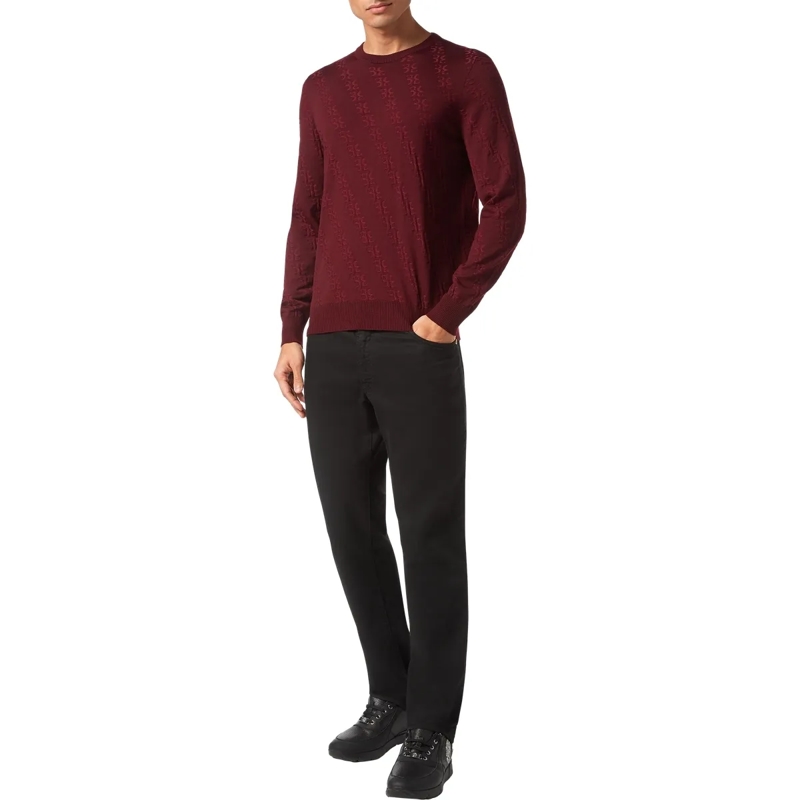 BILLIONAIRE  Rundhalspullover bordeaux(Image 3)