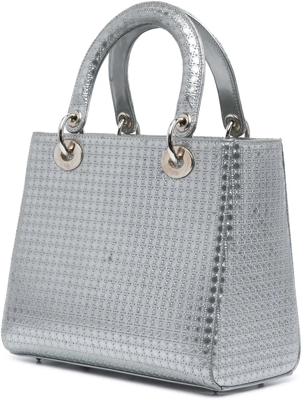 Thumbnail - Christian Dior Hobo Bags - 2015 Medium Metallic Patent Microcannage Lady Dior - für Damen