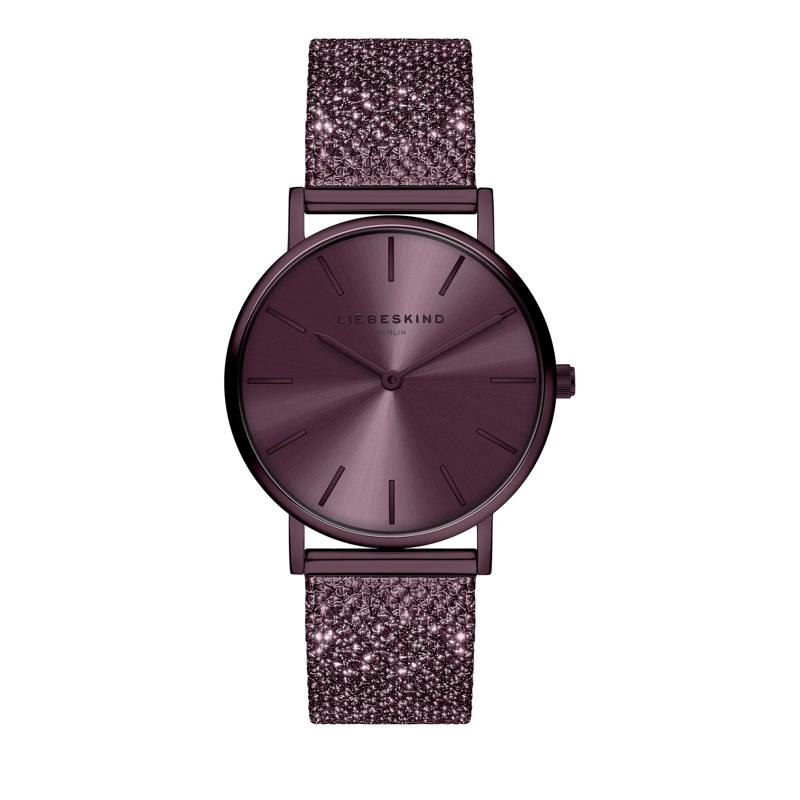 Liebeskind Berlin Automatikuhr Edelstahl Armbanduhr lila