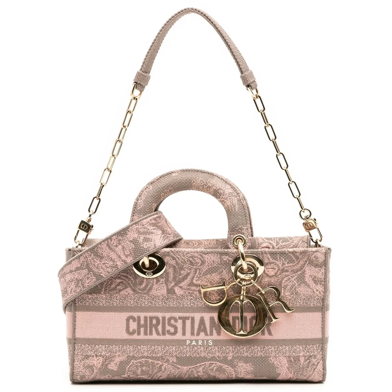 Christian Dior Schultertasche Medium Canvas Embroidered Toile De Jouy Lady D Joy rose