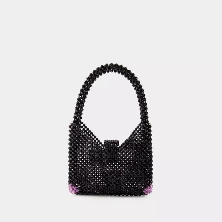 Thumbnail - Germanier Crossbody Bags - Beaded Hobo Bag - Beads - Black - Gr. unisize - in Schwarz - für Damen