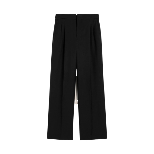 AMI Paris Bundfaltenhose in weiter Passform 001 BLACK Pantaloni