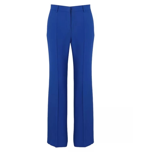 Alberta Ferretti Tailored Enver Satin Trousers Blue 