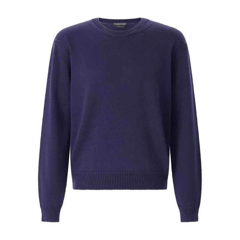 Tom Ford Pullover Pullover mit Seide dunkelblau