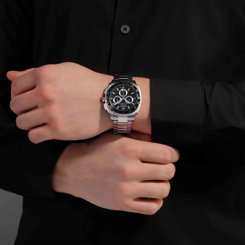 Swiss Military Hanowa Chronograph Quarzuhr Speedwell- 3 Zeiger Uhr- Wasserbeständ schwarz(Image 5)