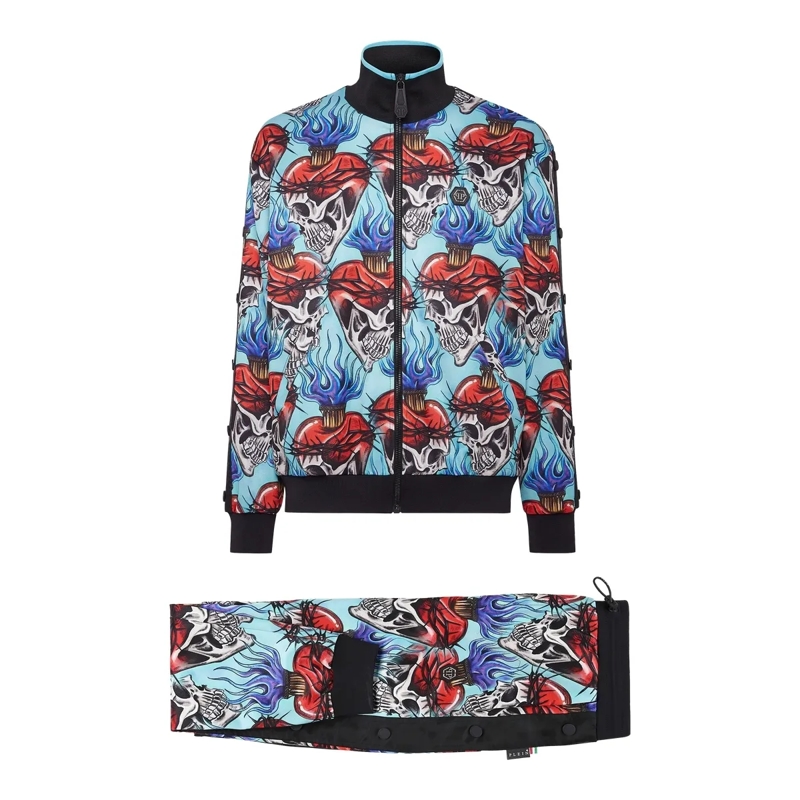 Philipp Plein Jogginghose Jogginganzug Tattoo türkis