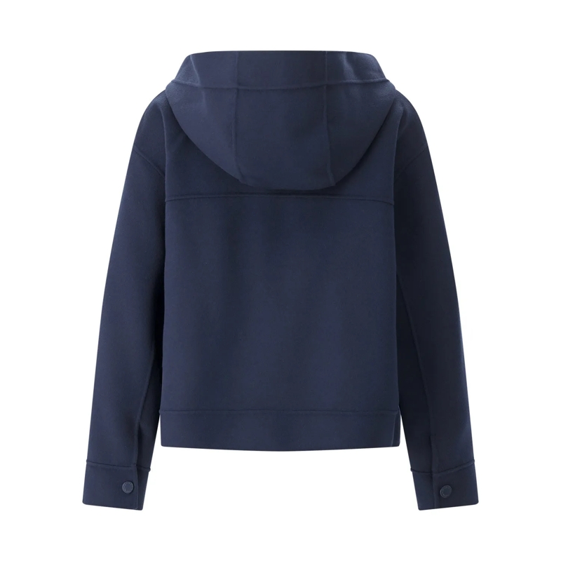 WEEKEND Max Mara Übergangsjacke Kapuzenjacke Dridente aus Wolle blau(Image 2)