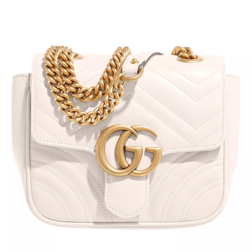 Gucci GG Marmont Mini Shopper Mystic White Crossbody Bag