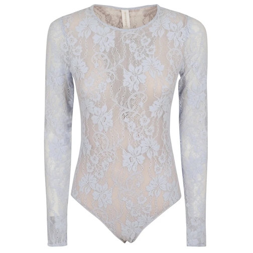 Zimmermann  Light Blue/Blue Floral Lace Bodysuit Blue