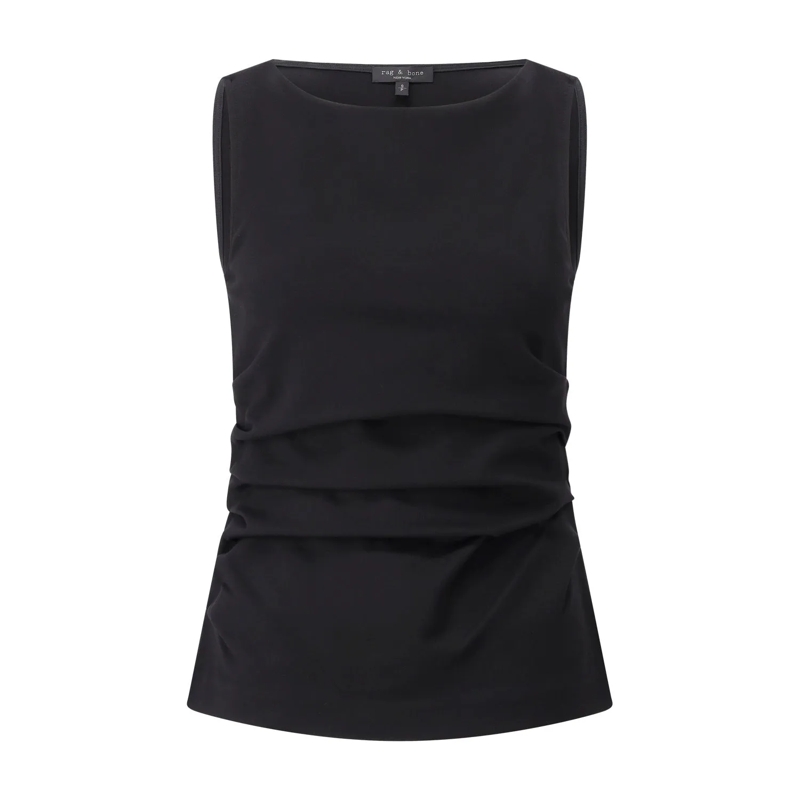 Rag & Bone Legeres Oberteil Top Irina Ponte Schwarz
