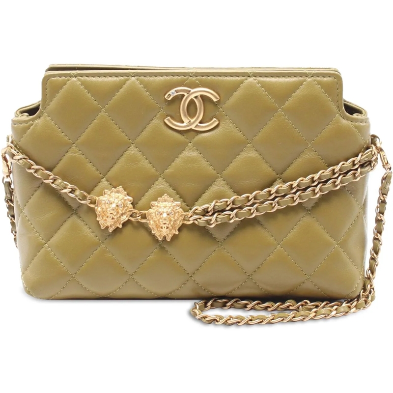 Chanel Sac à bandoulière Quilted Lambskin Leo Shoulder Bag grün