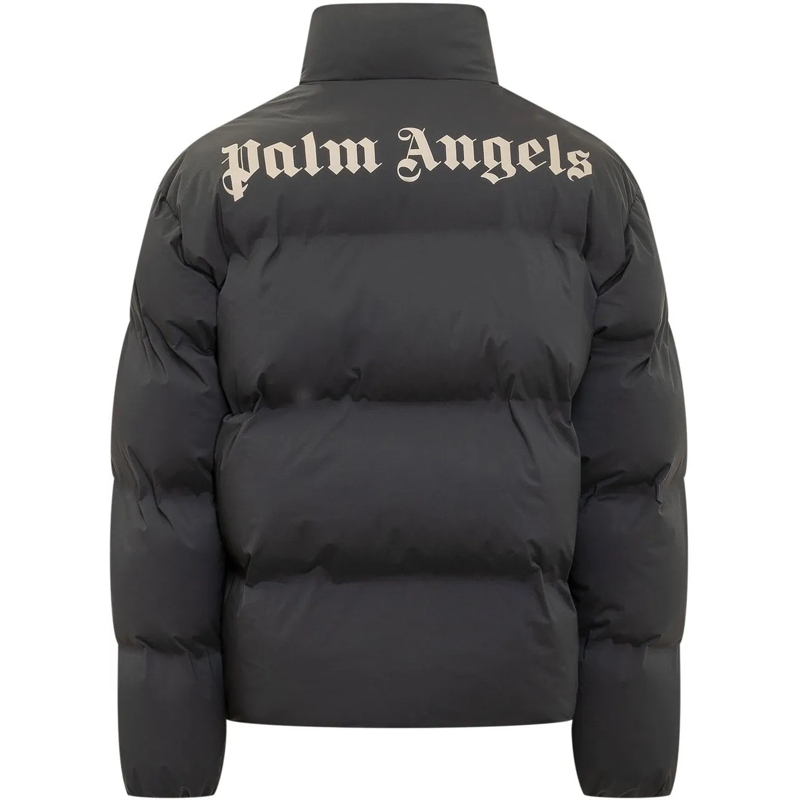Palm Angels Daunenjacke Piumino con Zip Collo Alto e Logo schwarz(Image 2)