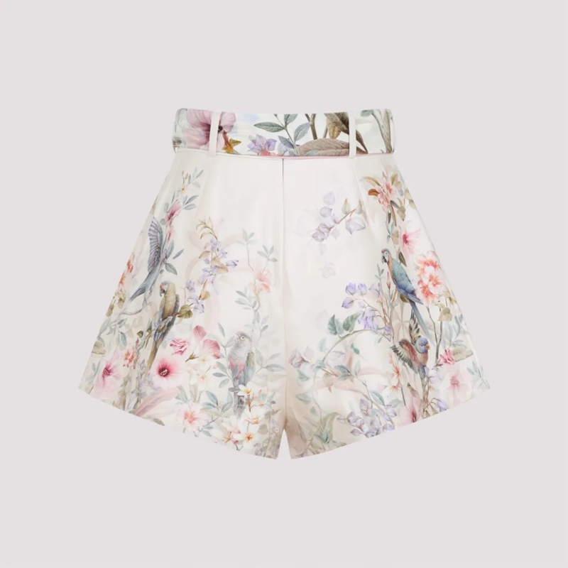 Zimmermann Casual Shorts High-Waisted Bermuda Shorts With Floral White