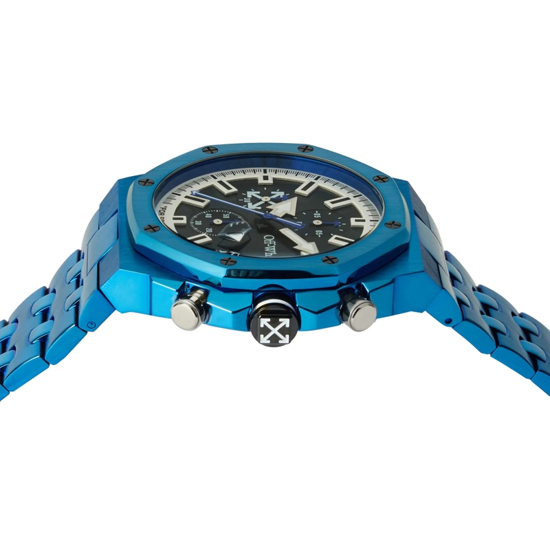 Off-White Quarzuhr Modisch, stylisch und immer im Trend - diese runde blau(Image 5)