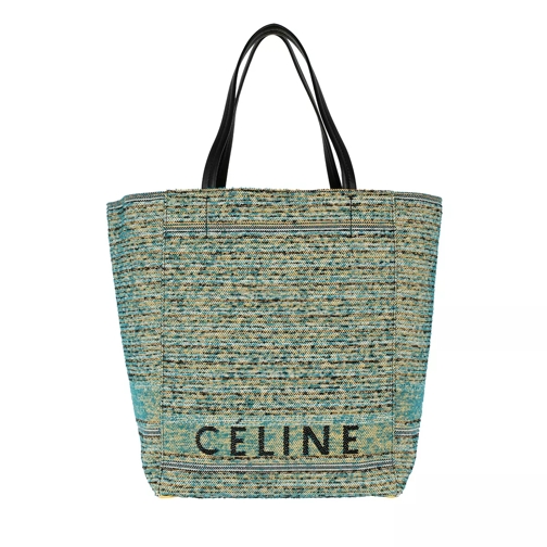 Celine Cabas Phantom Bag Medium Canvas Blue Shopping Bag