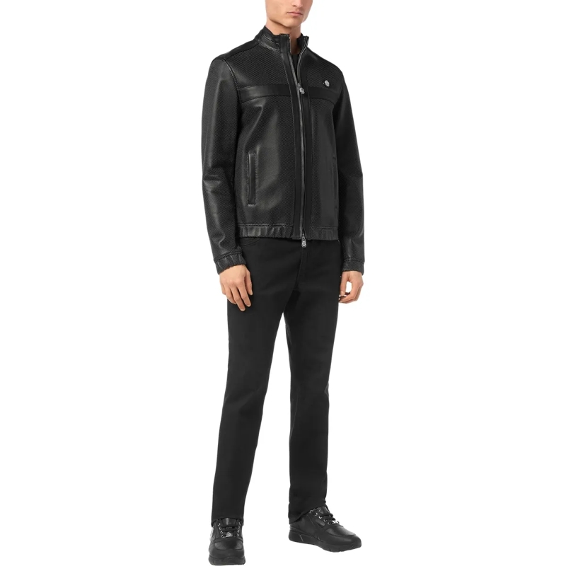 BILLIONAIRE Daunenjacke Lederjacke schwarz(Image 3)