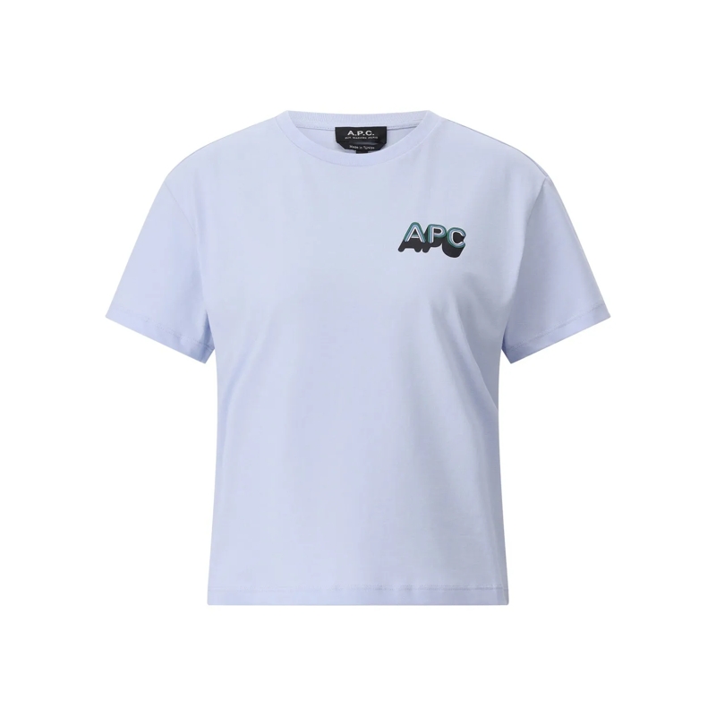 A.P.C. T-shirt T-Shirt mit Logo Hellblau