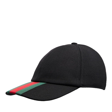 Gucci Wool Baseball Cap Black Fuchsia Baseball Kappe