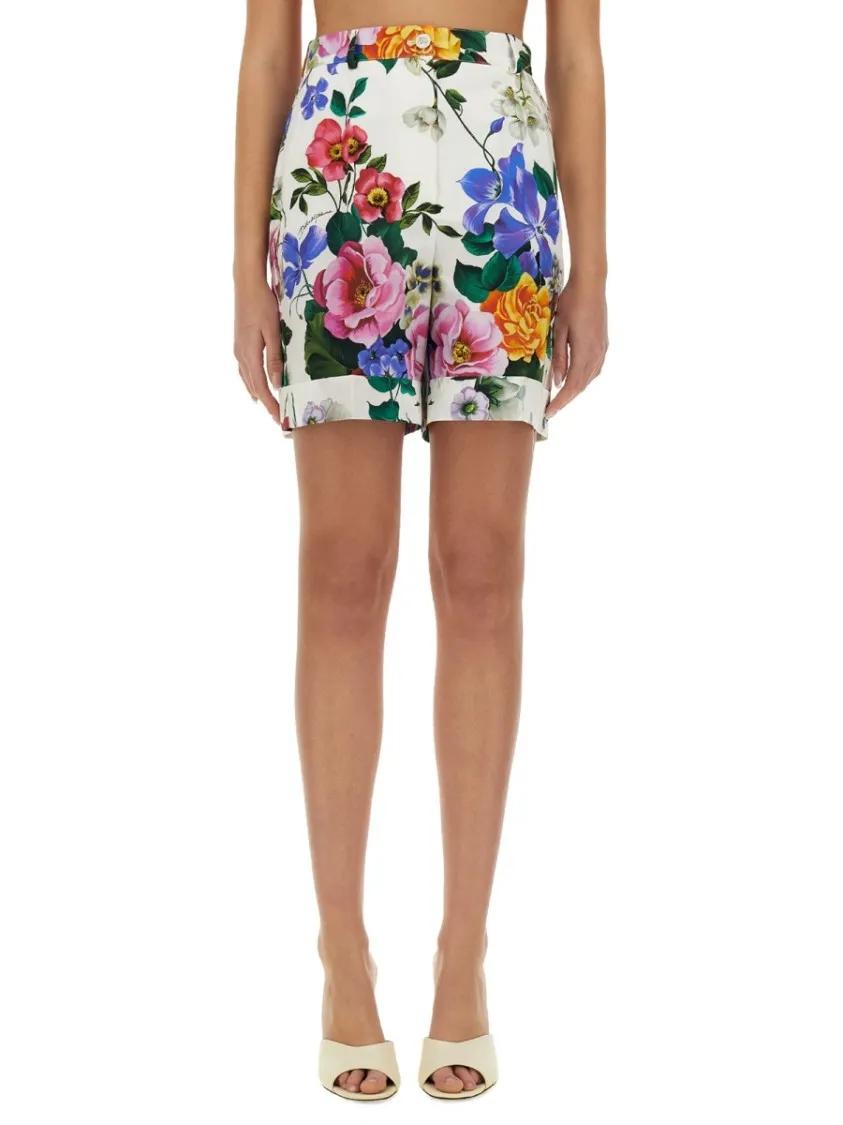Thumbnail - Dolce&Gabbana - Shorts With Floral Print - Größe 40 - multi
