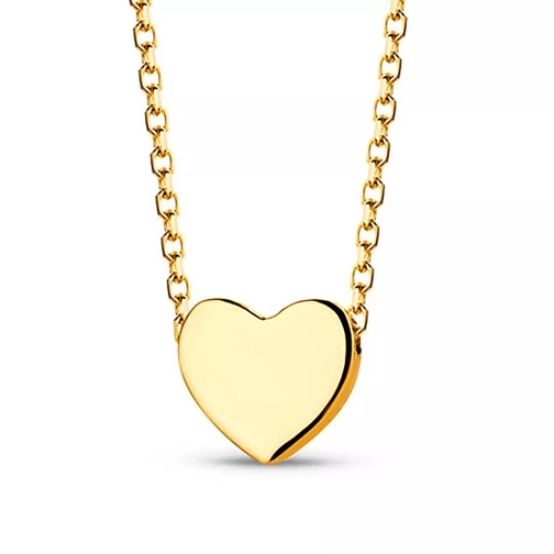DIAMADA Heart Necklace  18KT Yellow Gold Mellanlångt halsband