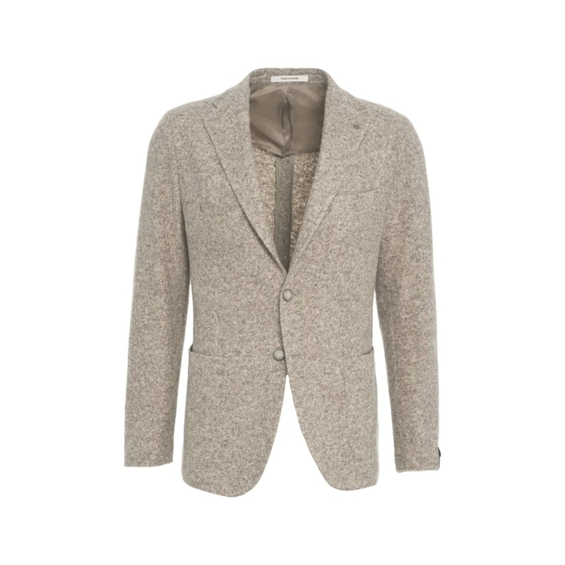 Tagliatore Blazer Beige Tailored Blazer With Notch Lapels Neutrals
