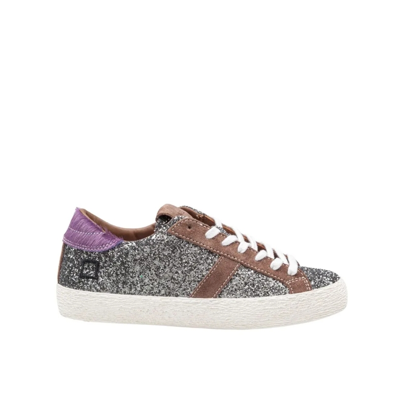 D.A.T.E Low-Top-Sneaker D.A.T.E. Glitter Hill Low Sneakers In Gunmetal Grey