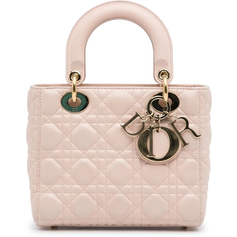 Christian Dior Tote Small Lambskin Cannage My ABCDior Lady Dior rose