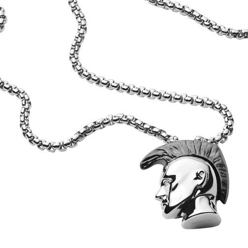 Diesel Icon Necklace Silver Lange Halsketting
