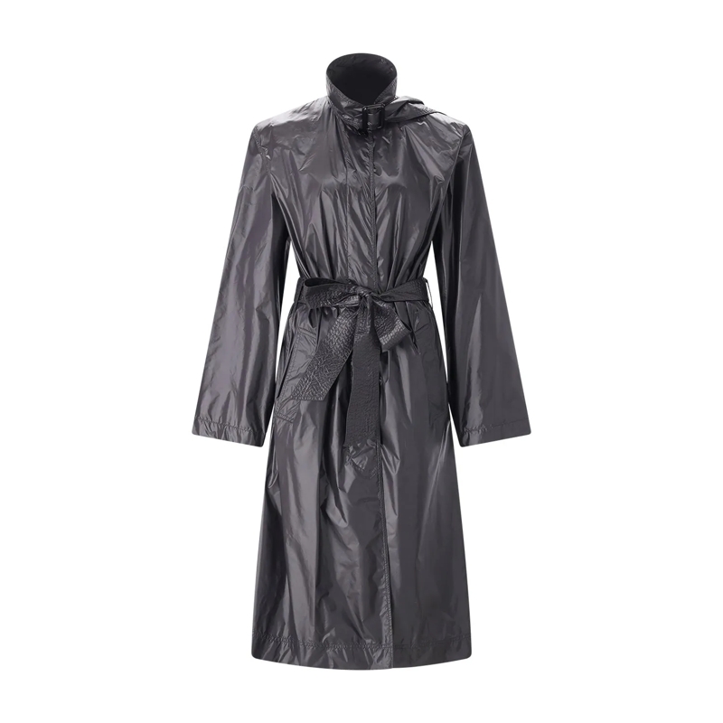 Saint Laurent  Trenchcoat aus Nylon schwarz