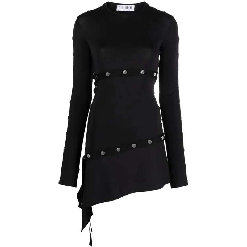The Attico Midikleid mini dress black schwarz