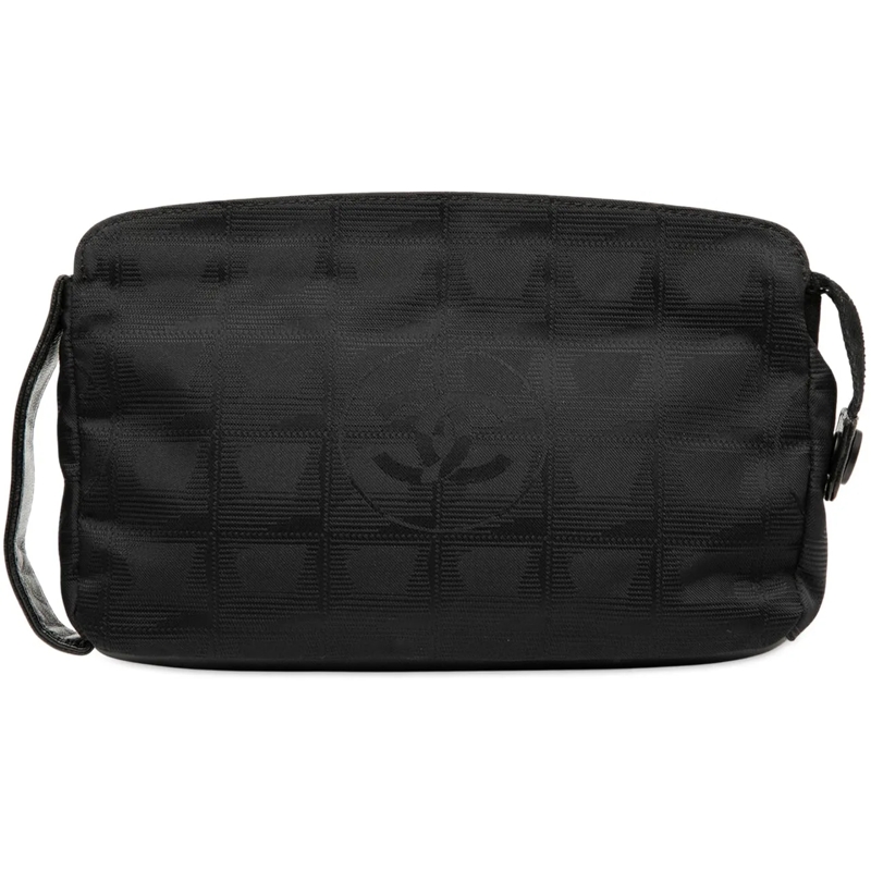 Chanel Clutch New Travel Line Nylon Wristlet Clutch schwarz