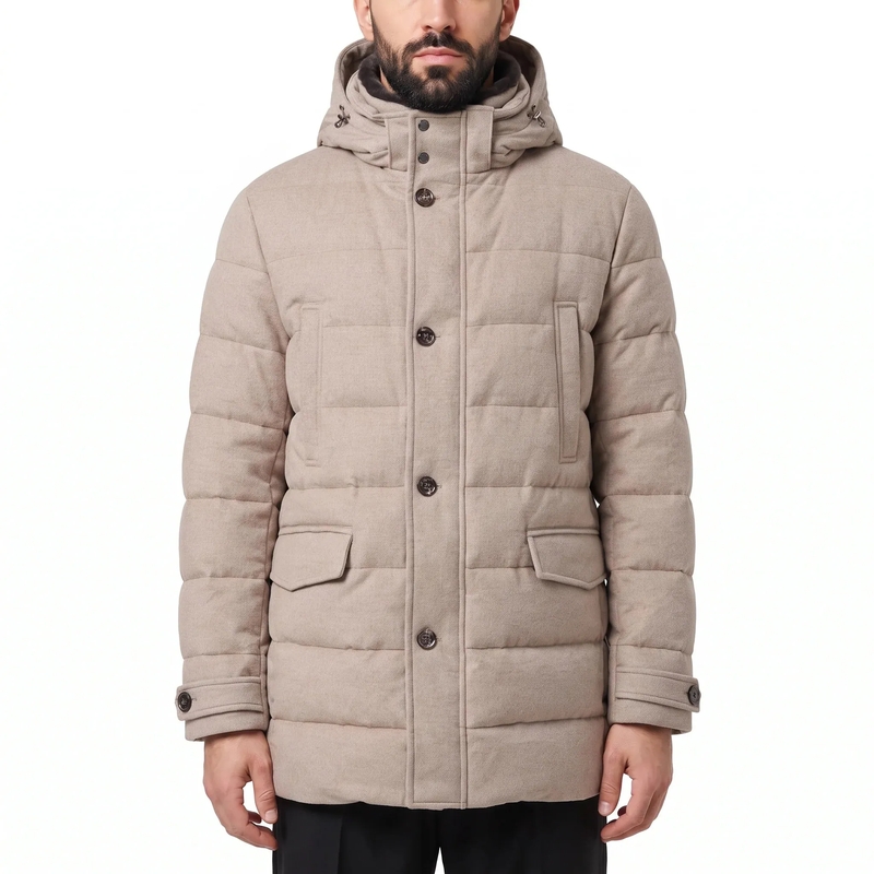 Moorer Gewatteerd jack Parka Saturno B5L aus Kaschmir beige(Image 2)