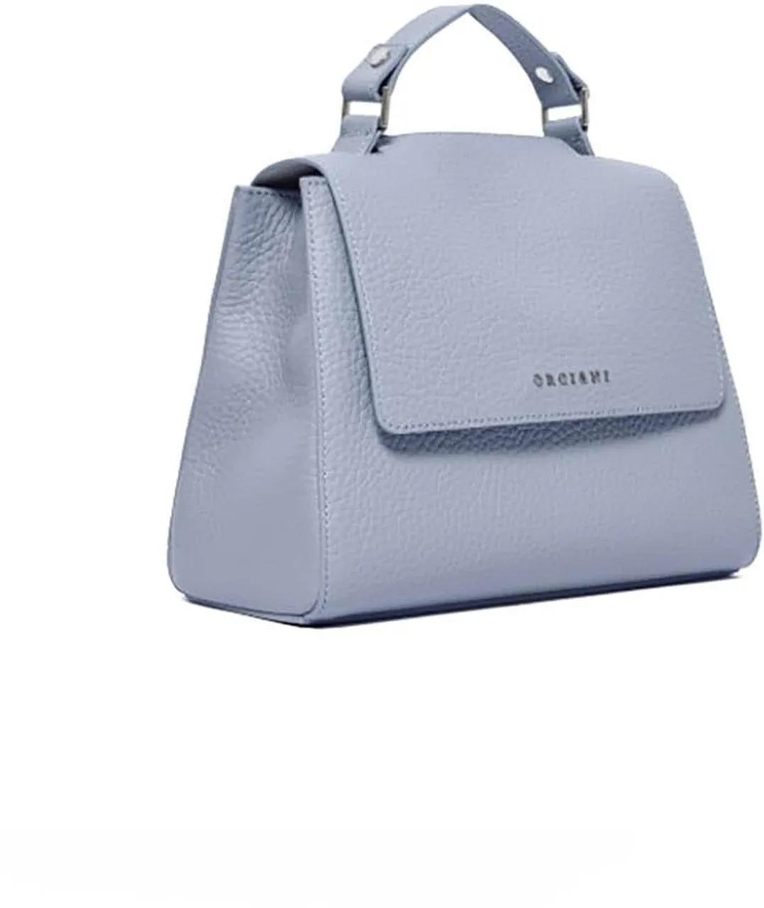 Orciani Blauwe Leren Handtas Sveva Soft Blue Dames