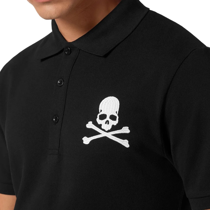 Philipp Plein Top Poloshirt Skull&Bones schwarz(Image 5)