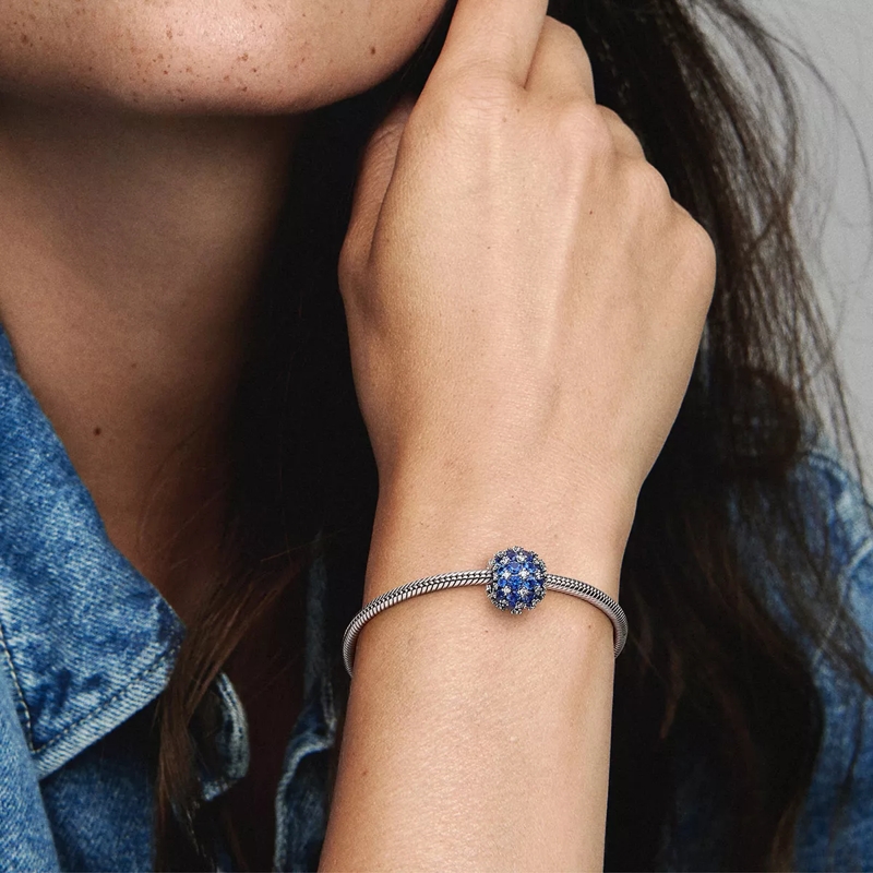 Pandora Anhänger Sterling silver charm withcrystal andcubic zirconi Blue(Image 3)