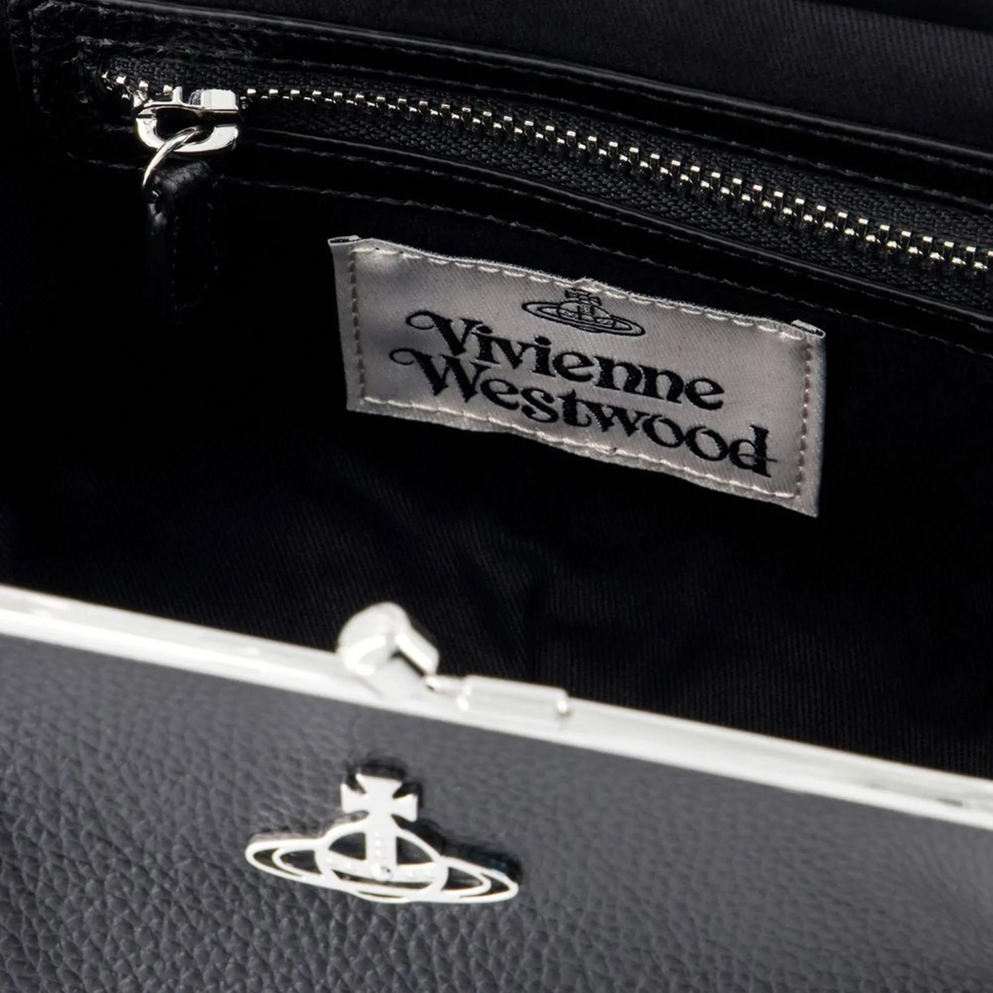 Vivienne Westwood Hobo bags Granny Frame Purse Leather Black in zwart