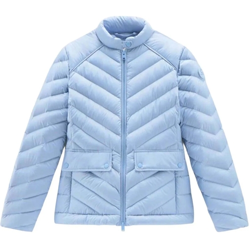 Woolrich Übergangsjacke Woolrich Chevron Quilted Gewatteerde Jassen Lichtb blau