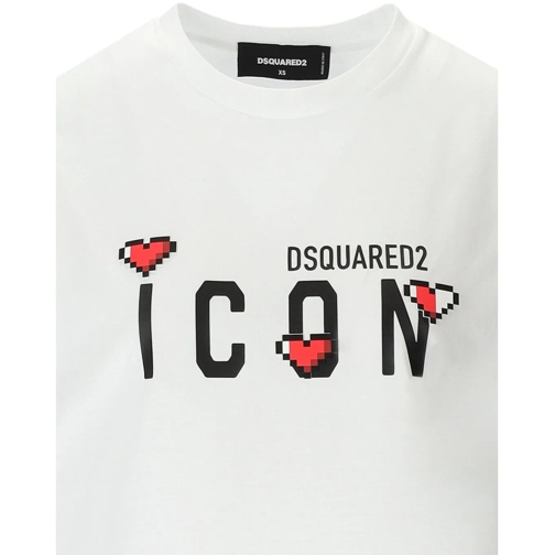 Dsquared2 DSQUARED2 ICON GAME LOVER EASY WEISS T-SHIRT weiß T-tröjor