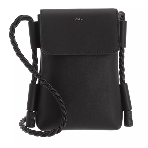 Chloé Key Smartphone Bag Leather Black Borsetta per telefono
