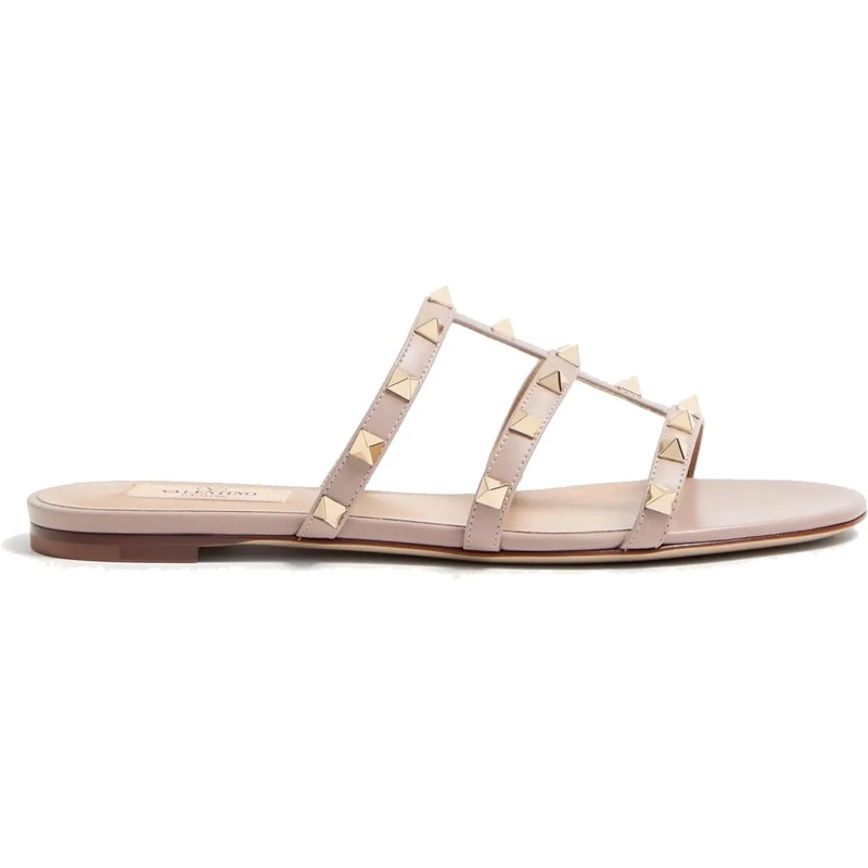 Valentino Garavani T-Shirt VALENTINO GARAVANI Rockstud Slide Sandals rose