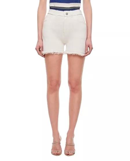 Barrie - Distressed Cashmere Shorts - Größe M - white